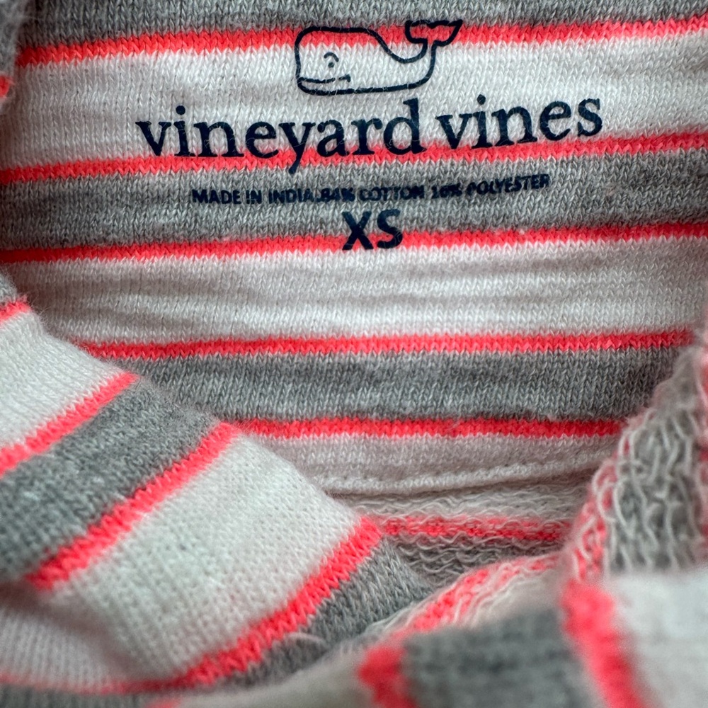 Vineyard Vines Pink and Gray Striped Knit
